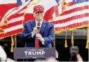  ?? Marvin Pfeiffer/Staff file photo ?? Former President Donald Trump campaigns on Nov. 19 at South Texas Internatio­nal Airport in Edinburg.