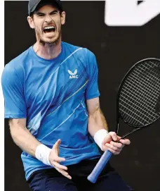  ?? ANSA ?? La grinta del britannico Andy Murray, 34 anni