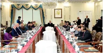  ?? ?? Islamabad: PM Shehbaz Sharif chairs a high level review meeting regarding power sector.
