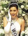  ??  ?? Diana Hayden after being crowned Miss World in 1997