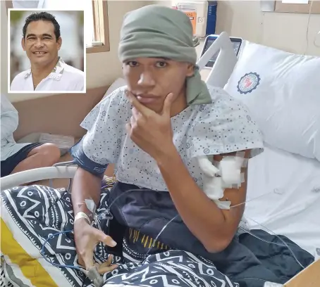  ?? (Top insert): Hotelier and cyclist Steven ?? Christian Paul Steven Pesamino is undergoing treatment at St Luke’s Hospital, Manila, Philippine­s.