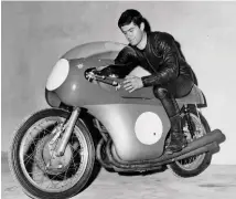  ??  ?? Left: Agostini poses in a promotiona­l 1964 photoshoot on a 500-4 after signing his contract with MV Agusta