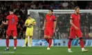  ?? Photograph: Tom Jenkins/The Guardian ?? Harry Maguire’s mistakes were costly for England during their game with Germany.