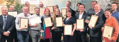  ??  ?? ●●Rochdale celebrates its success at the North West in Bloom awards.