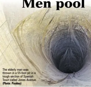  ?? (Photo: Pixabay) ?? The elderly man was thrown in a 55-foot pit in a tough section of Spanish Town called Jones Avenue.