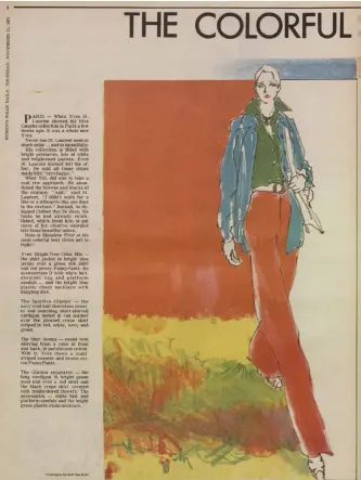  ??  ?? Illustrati­ons by Kenneth Paul Block in the Nov. 11, 1971, issue of WWD.