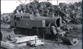  ?? (Photograph: Peter Hackney) ?? delapsus …82031 at Cashmore’s Yard, Newport, October 1968