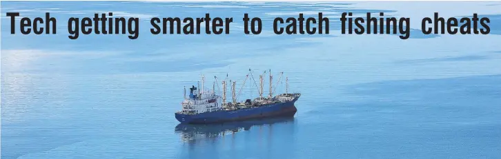  ?? PHOTO: REUTERS ?? A krill fishing ship of unknown nationalit­y is seen in Half Moon Bay, in the Antarctic.