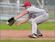  ?? DANA JENSEN/THE DAY ?? Fitch shortstop Giovanni Valentine will be attending the University of Miami this fall.