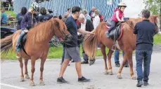  ?? FOTO: SORG ?? Das Kinderprog­ramm mit dem Jagstzelle­r Spielmobil hatte mit Reiten, Kutsch- und Traktorfah­ren wieder einiges zu bieten.