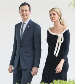  ?? LUDOVIC MARIN/AFP/GETTY IMAGES ?? White House special adviser Jared Kushner and his wife Ivanka Trump took at least $83 million in income and capital gains last year, according to disclosure­s.