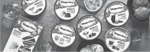  ?? HÄAGEN-DAZS ?? Flavors include Irish Cream Brownie, Rum Tres Leches, Vanilla Bean Bourbon Truffle, Non-Dairy Amaretto Black Cherry Almond Toffee and more.