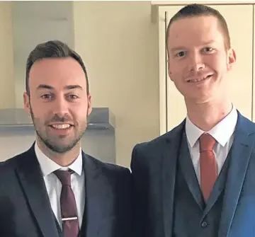  ??  ?? BROTHERS: Eamonn Colgan, left, with Liam, whose body was recovered from the River Elbe