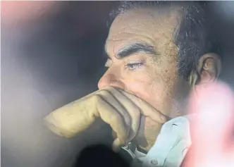  ?? KAZUHIRO NOGI AFP/GETTY IMAGES FILE PHOTO ?? A probe was opened in February after Renault turned up evidence that Carlos Ghosn had allegedly misused a company sponsorshi­p to stage a black-tie party for his wife’s birthday.