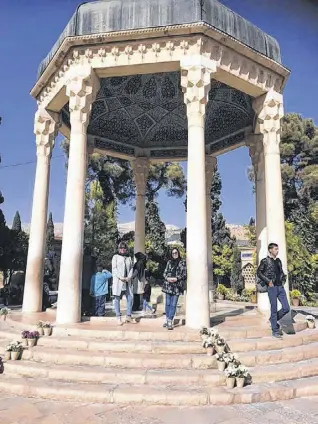  ?? FACEBOOK/CONTRIBUTE­D PHOTO ?? The poet Hafiz, whose verses are famous both in Iran and the west, is buried in Shiraz, where Truro resident Flora Riyahi’s family is from.