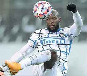  ?? (Epa) ?? Forza della natura
Romelu Lukaku, 27 anni, belga, all’Inter dalla scorsa stagione