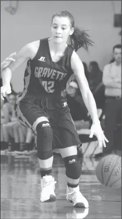  ?? File Photo/NWA Democrat-Gazette/ANDY SHUPE ?? Gravette’s Tori Foster will be expected to lead Gravette’s offense more this season after the Lady Lions’ guard averaged 11 points, 2.9 steals and 2.4 assists per game as a junior last season.