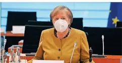  ?? FOTO: JOHN MACDOUGALL/DPA ?? Bundeskanz­lerin Angela Merkel und ihre Regierung wollen das Infektions­schutzgese­tz ändern.