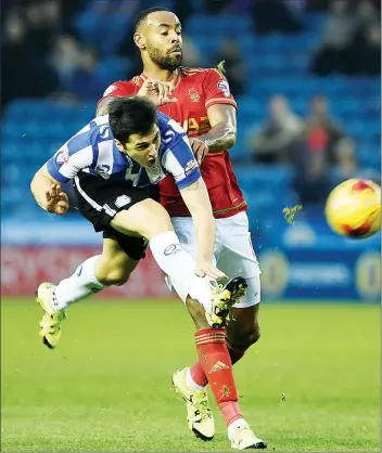  ??  ?? LET FLY: Forestieri gets another effort in under pressure