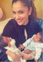  ??  ?? Ankita Lokhande as she poses with the twins.