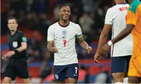  ?? Ivory Coast. Photograph: Tom Jenkins/The Guardian ?? Raheem Sterling scored one goal and made one for Ollie Watkins in England’s win over