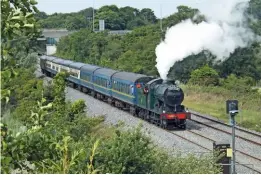  ?? JOE CASSELLS ?? Dser ‘k2’ 2-6-0 no. 461 has plenty of steam when stopped outside Waterford on the ‘emerald isle explorer’ on June 23 2015.