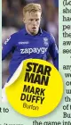  ??  ?? STAR MAN MARK DUFFY Burton