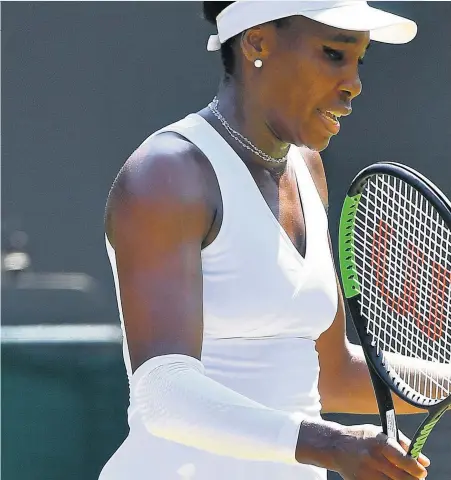  ??  ?? Face of defeat: Venus Williams is the eighth of the top 10 seeds to crash out