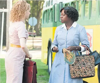  ??  ?? Emma Stone (left) and Viola Davis starred in The Help, a film which depicted the lives of black maids in Mississipp­i in the early 1960s.