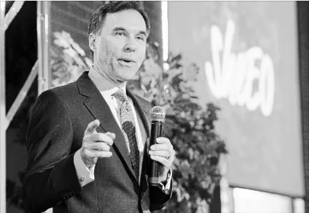  ?? FRANK GUNN THE CANADIAN PRESS ?? Federal Finance Minister Bill Morneau says Canada is well-positioned to handle turmoil over NAFTA talks.