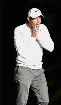  ?? — Reuters ?? Made it: Northern Ireland’s Rory McIlroy reacting after the second round of the British Masters on Friday.