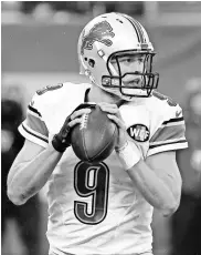  ?? NOAH K. MURRAY, USA TODAY SPORTS ?? Matthew Stafford’s 95.8 passer rating is 8.8 points above his career mark.