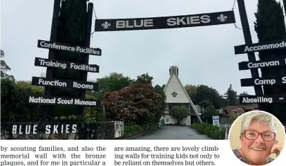  ??  ?? The Blue Skies centre’s distinctiv­e A-frame building has been a Kaiapoi landmark. Sharron Hampton believes Scouts NZ could have done more to hold on to the venue.