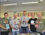  ??  ?? Matt Bendoris, left, Chris Brookmyre, Gordon Brown, Doug Johnstone and Craig Robertson read from their latest novels in Fort William Library on Friday.