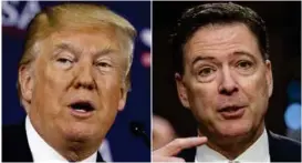  ?? FOTO: AP/NTB SCANPIX ?? President Donald Trump og eks-FBI-sjef James Comey.