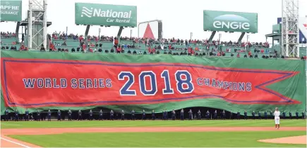  ?? BRIAN FLUHARTY/USA TODAY SPORTS ?? The Red Sox have been celebratin­g their 2018 World Series championsh­ip all season long.