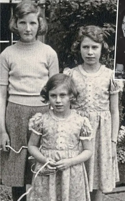  ?? ?? The good companions (from left): Margaret with Princess Margaret and Princess Elizabeth