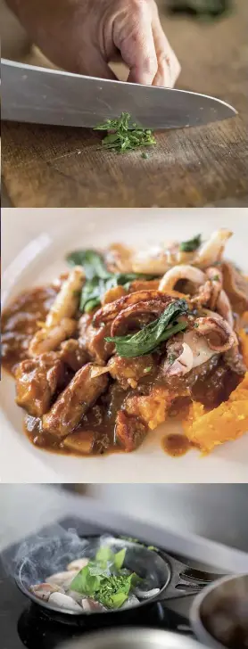 PORK RAGU WITH SQUID AND SWEET POTATO MASH - PressReader