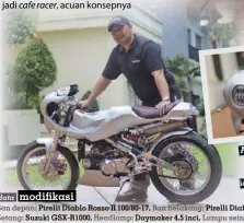  ??  ?? penerangan Area ditemani fairing sebagai racer identitas cafe