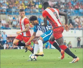  ?? FOTO: EFE ?? Girona y Brighton firmaron tablas en un flojo partido