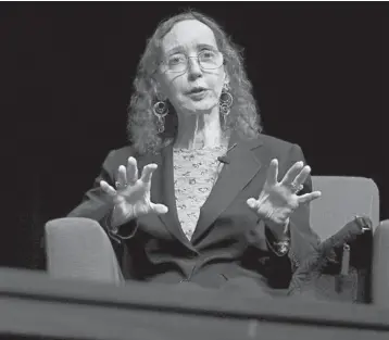  ?? JOHN J. KIM/CHICAGO TRIBUNE ?? By Joyce Carol Oates, Ecco, 336 pages, $26.99Author Joyce Carol Oates speaks at the Midwest’s largest literary festival, the Printers Row Lit Fest, in Chicago this year.