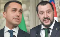  ??  ?? Luigi Di Maio and Matteo Salvini