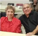  ?? ?? (Left) Ramona Hernandez and Robert San Miguel represente­d the South Chicago Satellite senior center at a volunteer recognitio­n event held at the Southeast Regional Center.