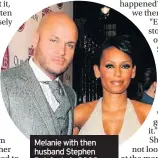  ??  ?? Melanie with then husband Stephen Belafonte in 2008