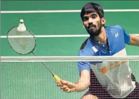  ?? AFP ?? Eighth seed K Srikanth beat Hu Yun of Hong Kong 2112, 2111 in the second round of the Japan Open in Tokyo on Thursday. He faces reigning world champion Viktor Axelsen of Denmark in quarters.