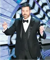  ??  ?? Le président américain a été la cible de plusieurs moqueries lors de la soirée des Oscars notamment de la part de l’animateur Jimmy Kimmel.