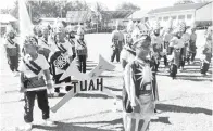  ??  ?? KONTINJEN Rumah Hang Tuah (Kuning) menduduki tempat ketiga.