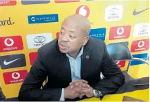  ?? Picture: MNINAWA NTLOKO ?? SWIFT JUSTICE: Kaizer Chiefs football manager Bobby Motaung has been suspended for not observing lockdown rules.