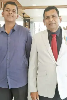  ?? ?? Ashoka Kumar with his son Harsh Kumar.