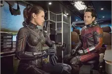  ??  ?? Evangeline Lilly and Paul Rudd star in “Ant-Man and the Wasp.”